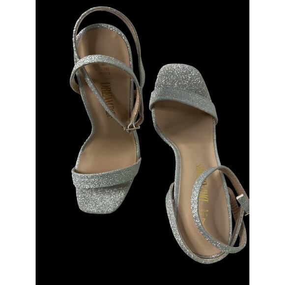 Dream Pairs Womens Silver Open Toe Shoe-Size 7 - Picture 2 of 7